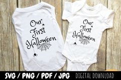 Baby and Dog Matching Halloween SVG PNG / First Halloween Product Image 1