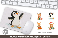 Mouse Pad Baby Christmas Animals Product Image 1