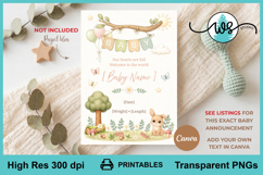 Baby Animal Clipart Bundle, Woodland Nursery PNG Set Product Image 9