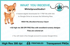 Baby Animal Clipart Bundle, Woodland Nursery PNG Set Product Image 7