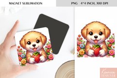 Cartoon Baby Puppy| Animal Kitchen Magnet Design|Strawberry Product Image 1