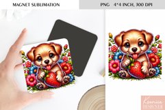 Cartoon Baby Puppy| Animal Kitchen Magnet Design|Strawberry Product Image 1