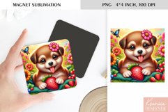 Cartoon Baby Puppy| Animal Kitchen Magnet Design|Strawberry Product Image 1