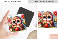 Cartoon Baby Owl| Animal Kitchen Magnet Design|Strawberry Product Image 1