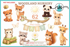 Woodland Baby Announcement Template 5x7 Canva Editable Product Image 4