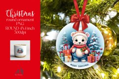 Christmas Round Ornament Sublimation PNG Product Image 1