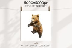 Baby Bear Forest Animals Clipart PNG Scrapbooking Nursery Art Image Watercolor  Transparent Print invitation shirt designs sublimation kids printable digital watercolor baby Bear floral, scrapbooking clipart, sublimation nursery drawing, forest animals
