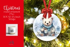 Christmas Round Ornament Sublimation PNG Product Image 1