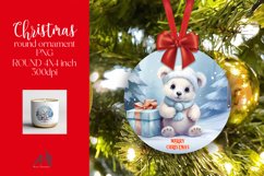 Christmas Round Ornament Sublimation PNG Product Image 1