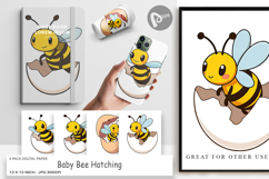 Digital Paper Hatching Baby Bee Product Image 1