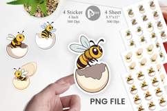 Hatching Baby Bee Sticker Product Image 1