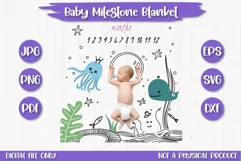 Baby Milestone Blanket Svg