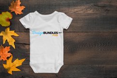 Baby bodysuit back mock up on dark autumn background Product Image 1