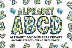 Baby Boy Alphabet PNG Clip Art, baby boy letters doodle Product Image 1