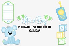 Baby Boy Clip Art, baby shower graphics, baby illustrations Product Image 1