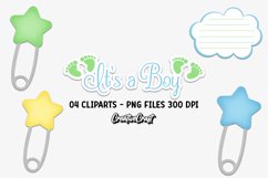Baby Boy Clip Art, baby shower graphics, baby illustrations Product Image 1
