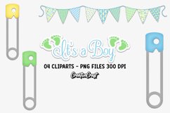 Baby Boy Clip Art, baby shower graphics, baby illustrations Product Image 1
