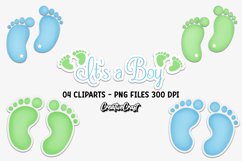 Baby Boy Clip Art, baby shower graphics, baby illustrations Product Image 1