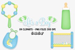 Baby Boy Clip Art, baby shower graphics, baby illustrations Product Image 1