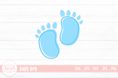 Baby Boy Footsteps Illustration Product Image 1