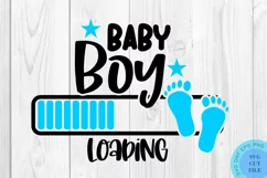 Baby Boy Loading SVG baby SVG Newborn SVG New Baby SVG Product Image 2