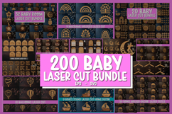 200 Baby Super Bundle - Wooden Nursery Decor Laser Cut Product Image 1