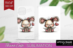 Baby Bunny Valentine Phone Case PNG Whimsical Animal Case Product Image 1