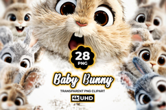 Cute Bunny PNG Clipart Bundle Product Image 1