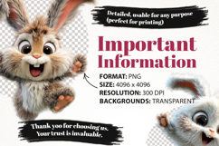 Cute Bunny PNG Clipart Bundle Product Image 5