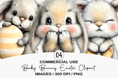 Baby Bunny Easter Clipart Product Image 1