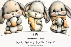 Baby Bunny Easter Clipart Product Image 1