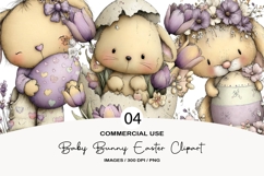 Baby bunny Easter clipart Product Image 1