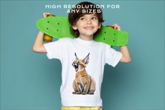 watercolor cute African Baby Caracal, Safari Animals clipart, sublimation nursery drawing Savanna Baby Caracal Safari Animals Clipart Savanna Cats PNG Art Image Watercolor  Transparent Print invitation t-shirt designs sublimation kids printable digital
