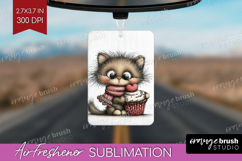 Baby Cat Valentine Air Freshener PNG Whimsical Animal PNG Product Image 1