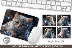 Mouse Pad Baby Cat Glitter Product Image 1