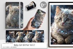 Digital Paper Baby Cat Glitter Product Image 1