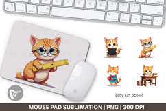 Mouse Pad School Baby Cat Product Image 1