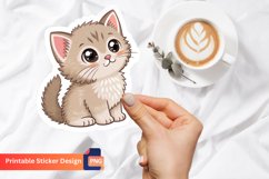 Baby Cat Sticker, Adorable Cat Sticker, Cat Illustration Product Image 1