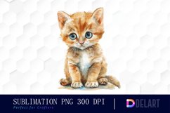 Baby Cat Sublimation PNG Clipart Product Image 1
