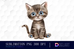 Baby Cat Sublimation PNG Clipart Product Image 1