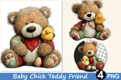 Baby Chick Teddy Friend Clipart Product Image 1