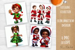 Baby Christmas Square Coaster Sublimation Design Product Image 1
