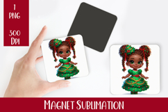 Magnet Sublimation Square| Baby Christmas png design Product Image 1