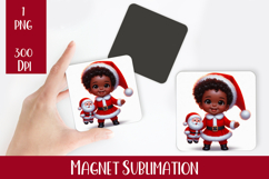 Magnet Sublimation Square| Baby Christmas png design Product Image 1