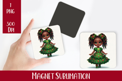 Magnet Sublimation Square| Baby Christmas png design Product Image 1