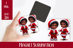 Magnet Sublimation Square| Baby Christmas png design Product Image 1