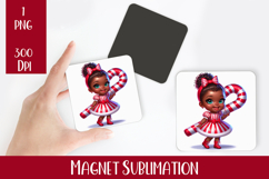 Magnet Sublimation Square| Baby Christmas png design Product Image 1