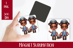 Magnet Sublimation Square| Baby Christmas png design Product Image 1