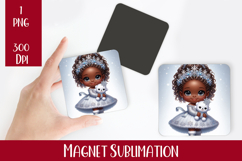 Magnet Sublimation Square| Baby Christmas png design Product Image 1