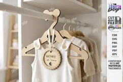 Baby Clothes Hanger Laser Cut | Nursery Clothes Hanger | CNC Product Image 1